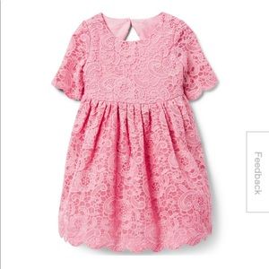 NWT! Janie & Jack Special Occasion pink lace dress